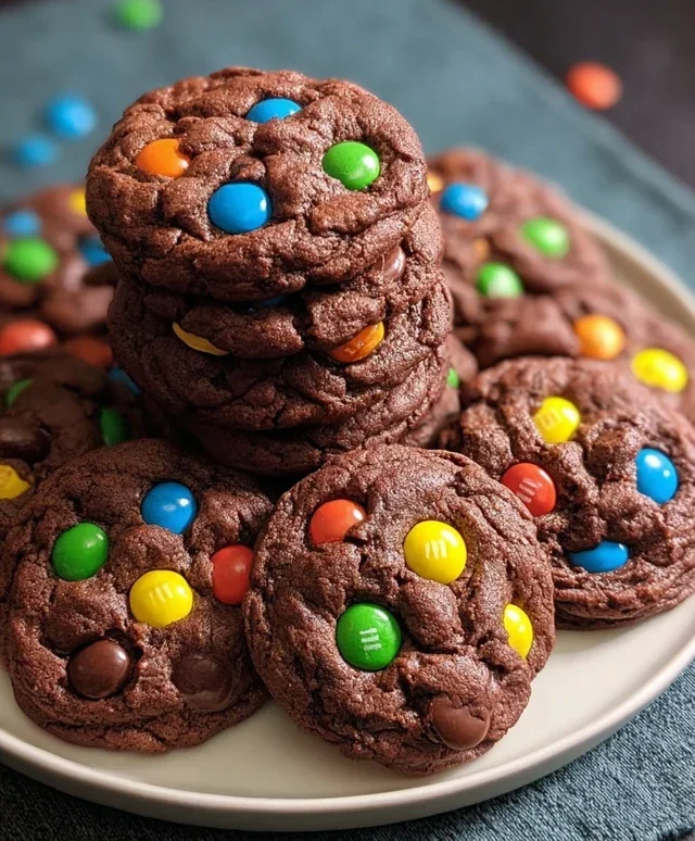 Chocolate M&M Cookies