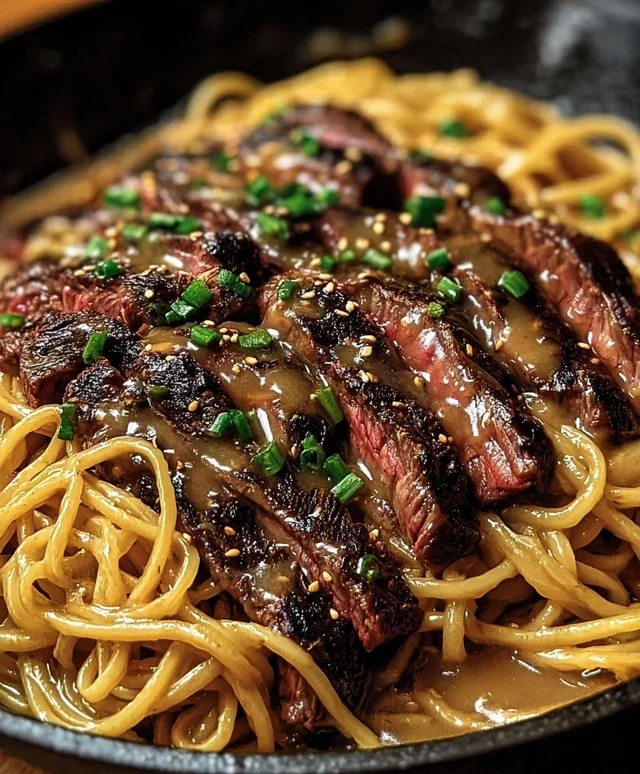 Garlic Butter Steak Lightning Noodles