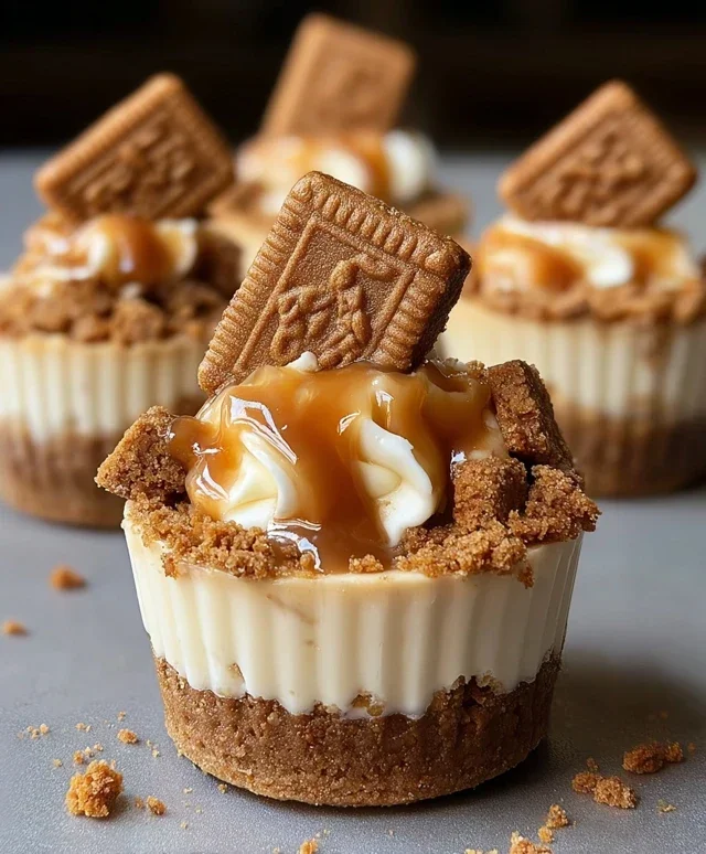 Mini Cookie Butter Cheesecake Cups