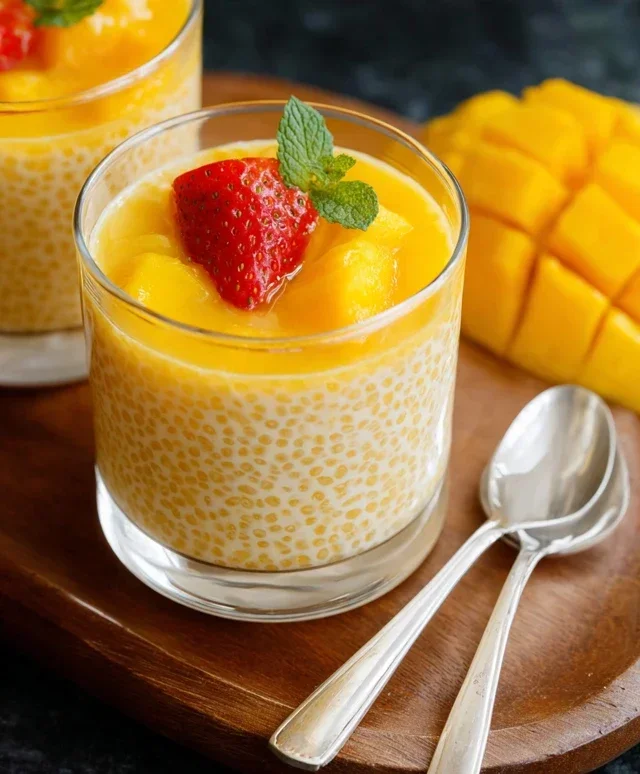 Mango Tapioca Pudding (Mango Sago)