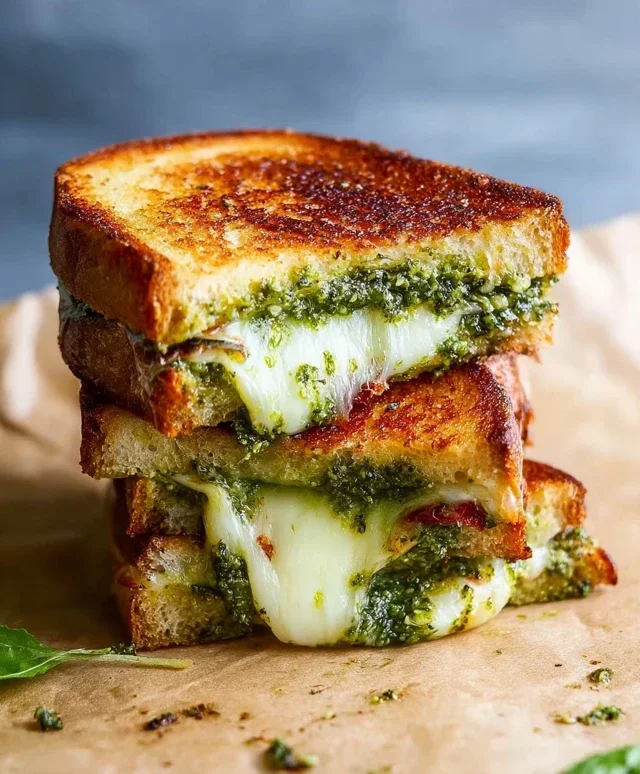 Sourdough Pesto Grilled Cheese