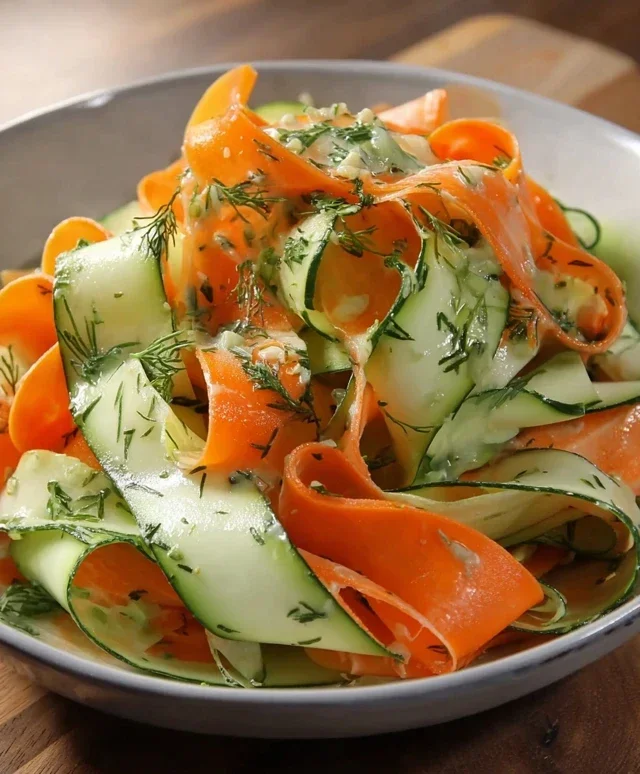 Carrot and Cucumber Ribbon Salad