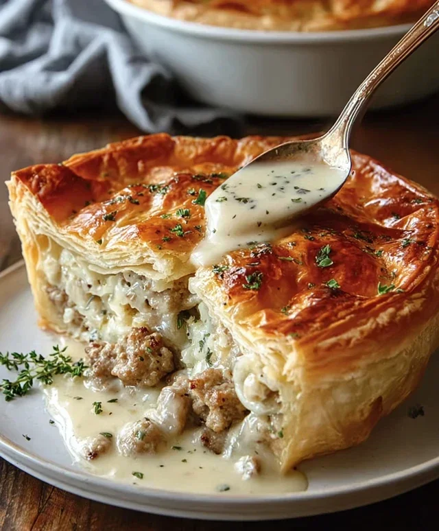 Sausage Gravy Puff Pie