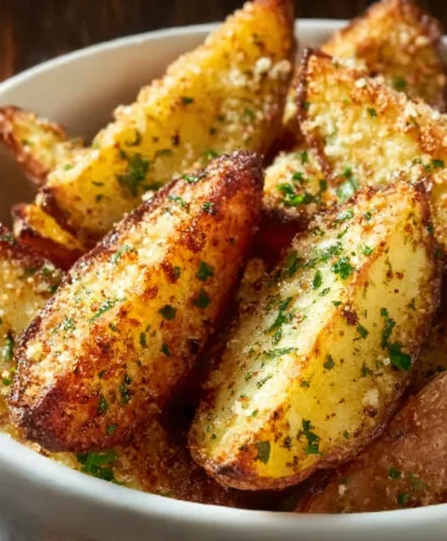Baked Garlic Parmesan Potato Wedges