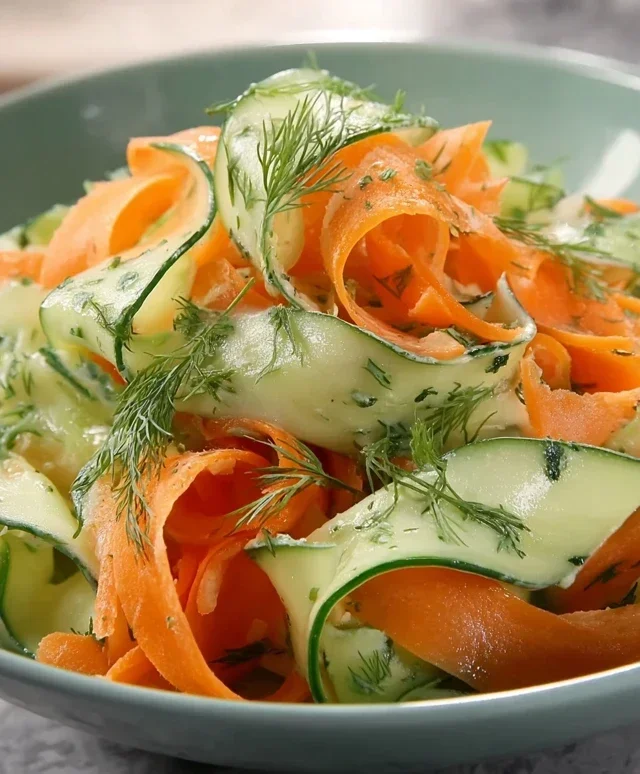 Carrot and Cucumber Ribbon Salad