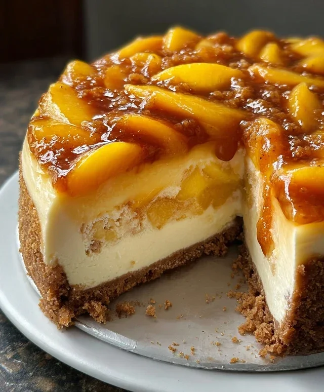 Peach Cobbler Cheesecake