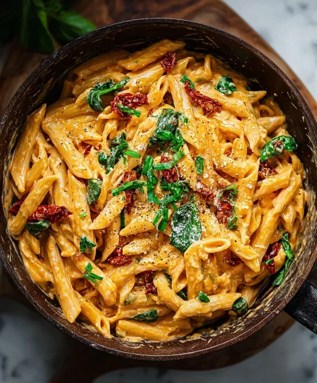 Vegan Creamy Sun Dried Tomato Pasta Recipe