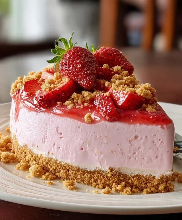 Strawberry Crunch Pink Cheesecake