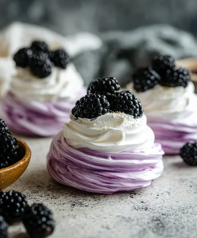 Blackberry Pavlovas