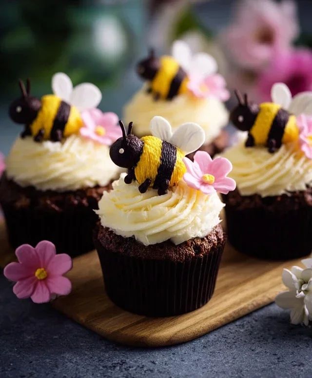 DIY Bumblebee & Flower Cupcakes
