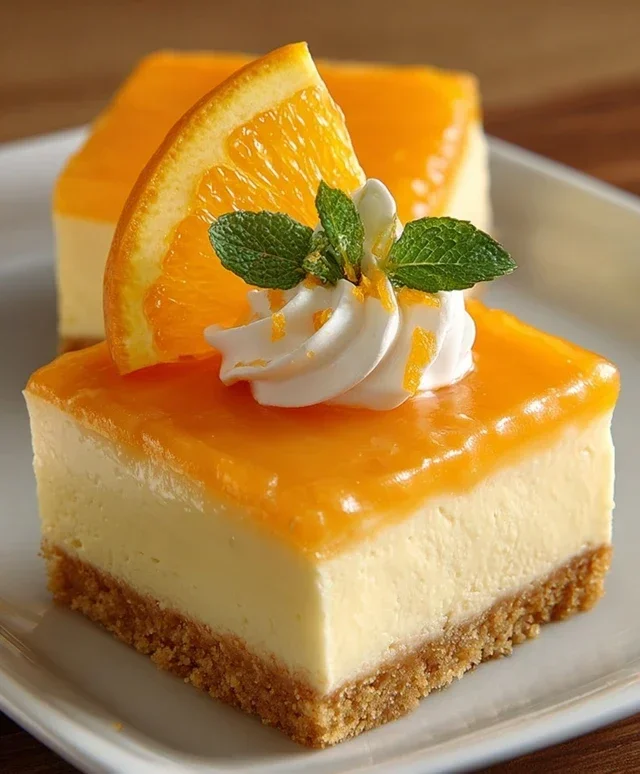 Orange Creamsicle Cheesecake Bars