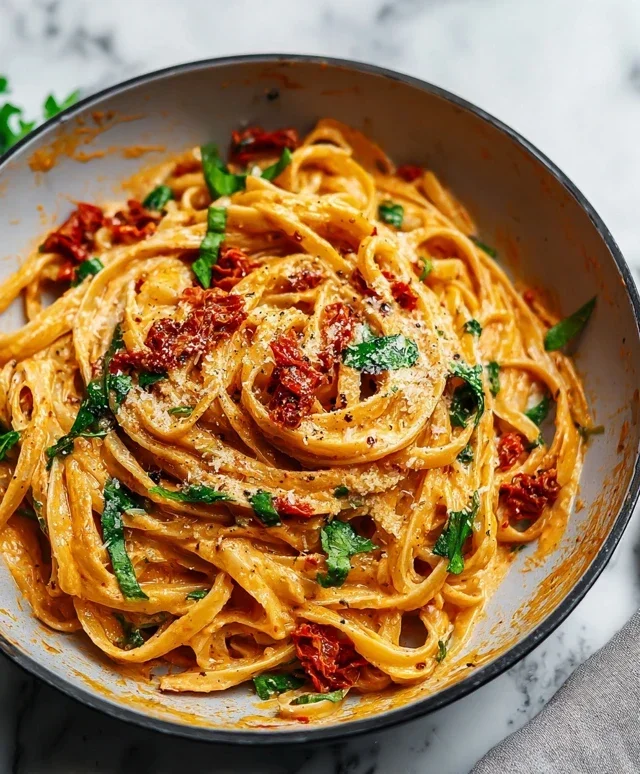 Vegan Creamy Sun Dried Tomato Pasta Recipe