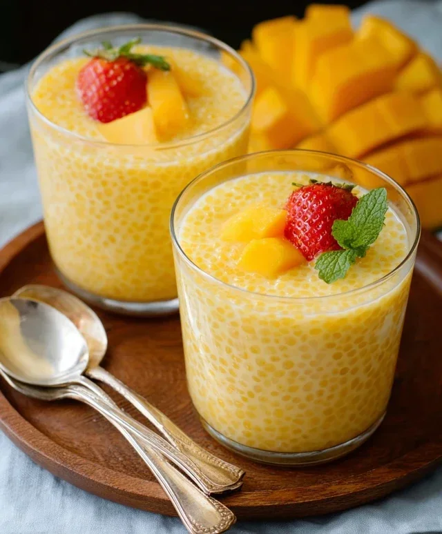 Mango Tapioca Pudding (Mango Sago)