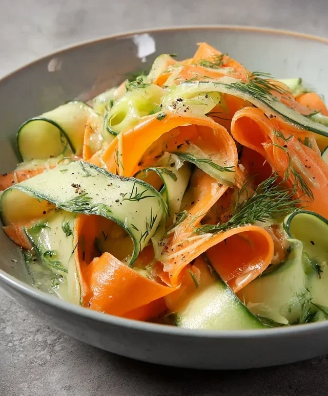 Carrot and Cucumber Ribbon Salad