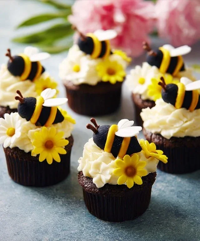 DIY Bumblebee & Flower Cupcakes