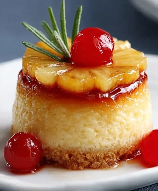 Mini Pineapple Upside-Down Cheesecakes