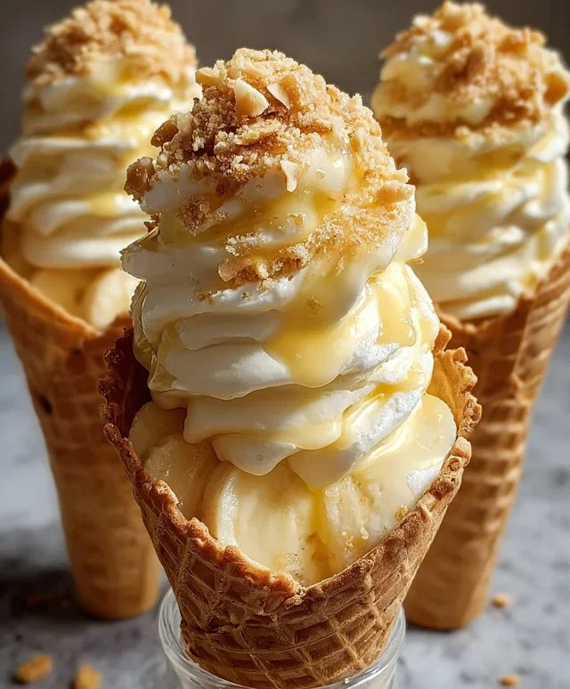 Banana Pudding Cheesecake Cones