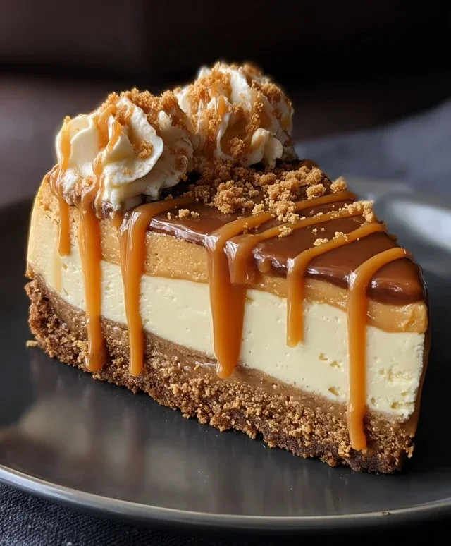 Cookie Butter Caramel Cheesecake