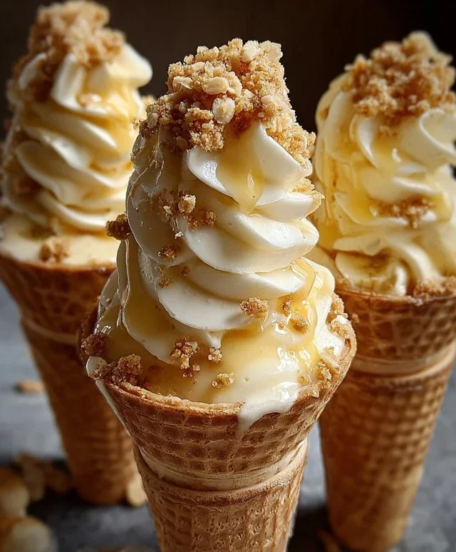 Banana Pudding Cheesecake Cones
