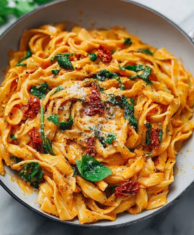 Vegan Creamy Sun Dried Tomato Pasta Recipe