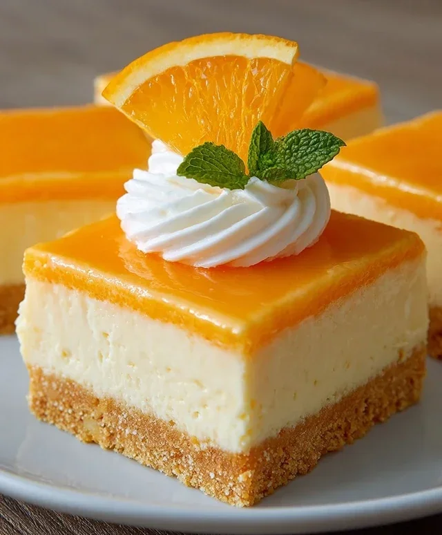 Orange Creamsicle Cheesecake Bars