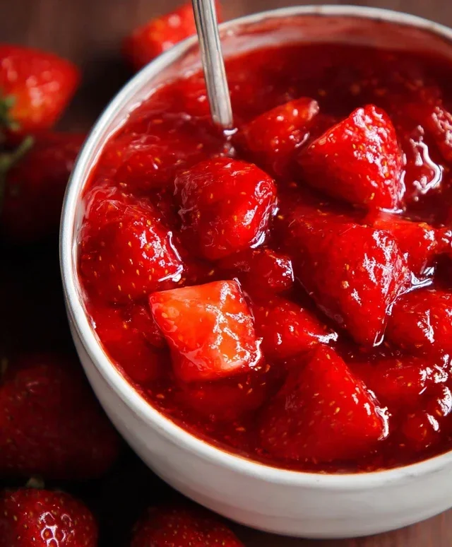 Fresh Strawberry Sauce (Strawberry Topping)
