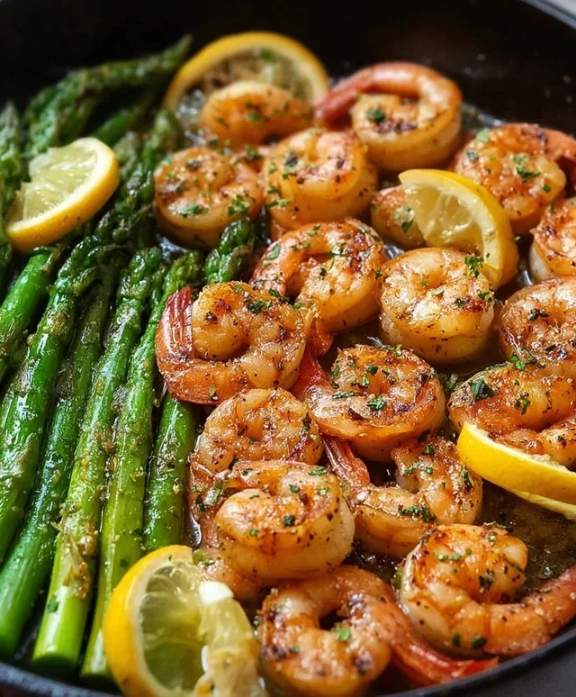 Lemon Garlic Shrimp and Asparagus (20-Minutes)