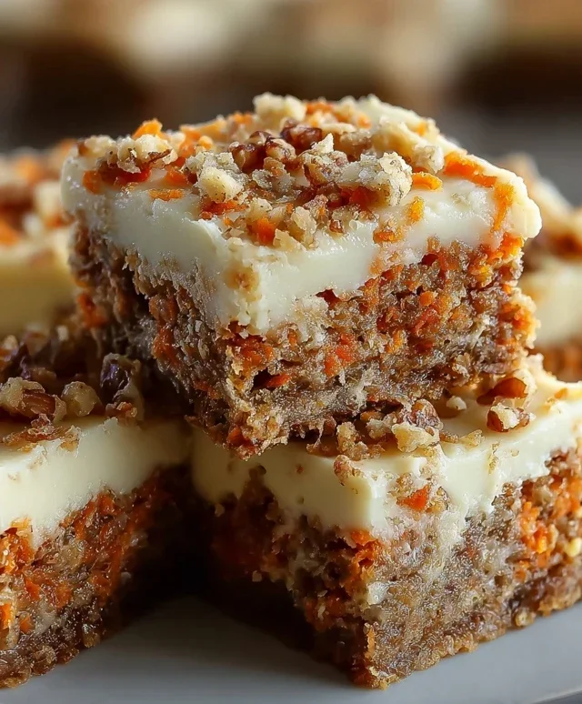 Irresistibly Indulgent Carrot Cake Cream Cheese Bars