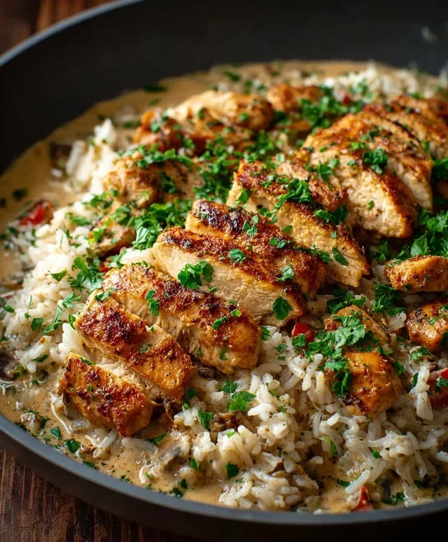 High Protein Creamy Cajun Chicken Rice