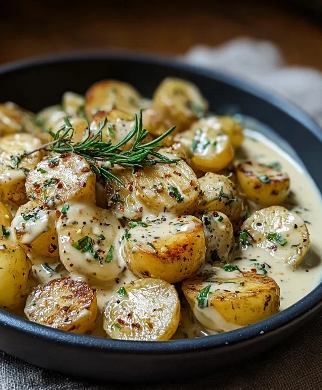 Creamy Garlic Sauce Potatoes