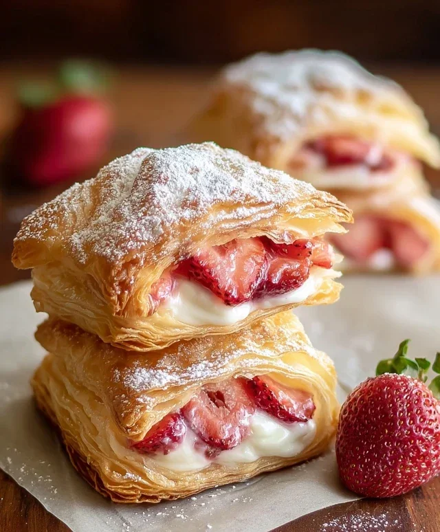 Strawberry Flaky Puffs