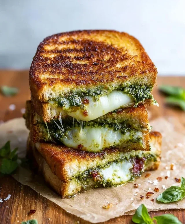 Sourdough Pesto Grilled Cheese