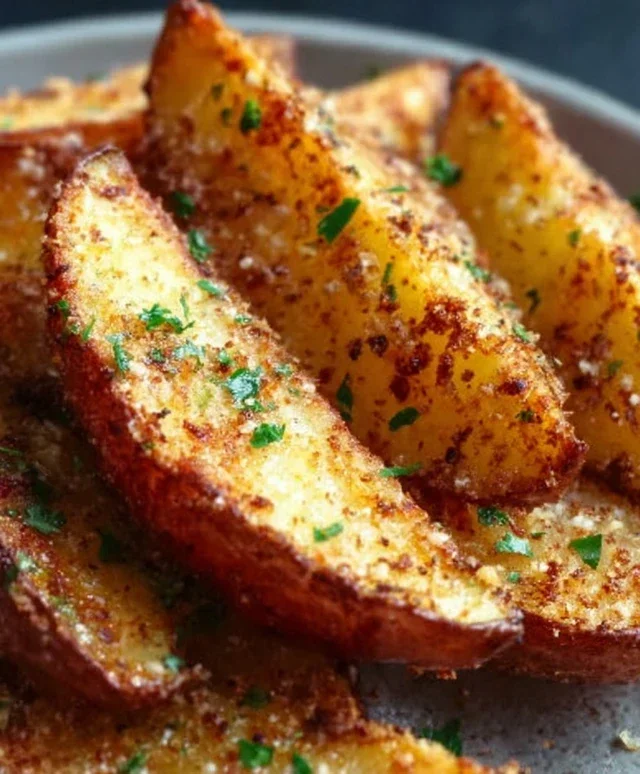 Baked Garlic Parmesan Potato Wedges