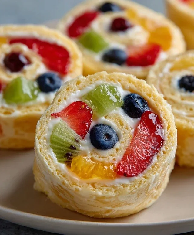 Cheesecake Fruit Salad Roll Ups
