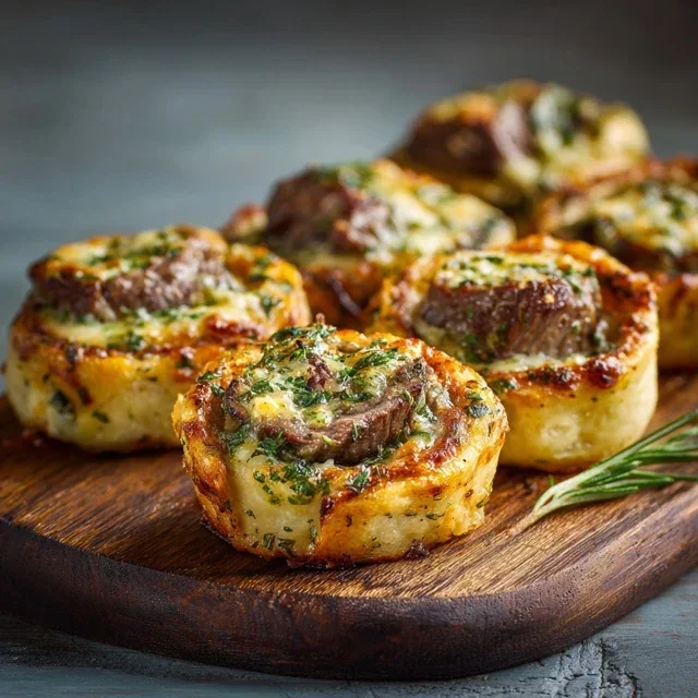 Cheesy Steak Pinwheels