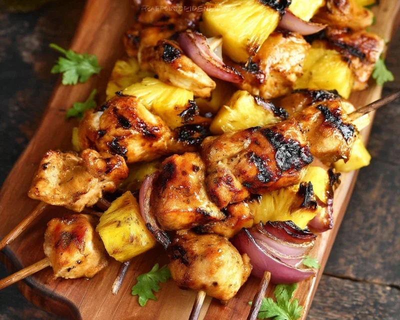 Pineapple Chicken Kebabs Recipe
