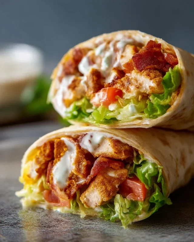 Crispy Chicken Beef Beef Bacon Ranch Wrap