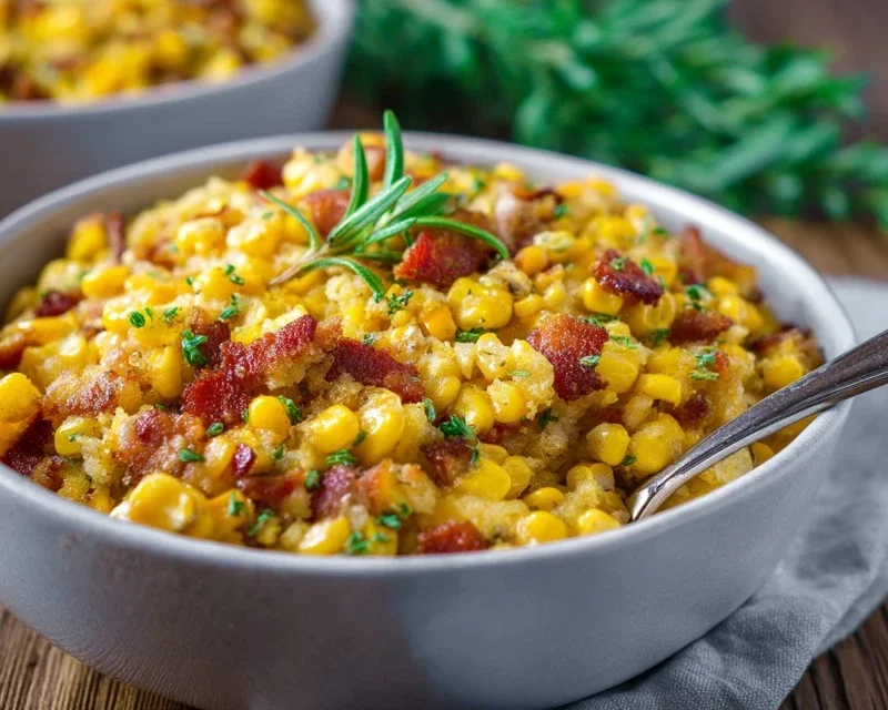Fresh Corn and Beef Beef Bacon Side Dish