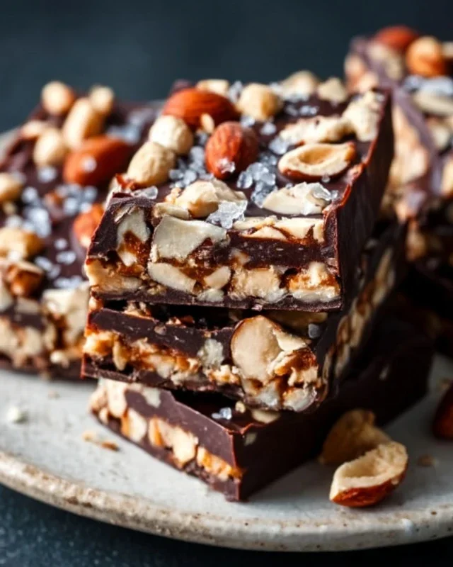 Dark Chocolate and Sea Salt Nut Bars