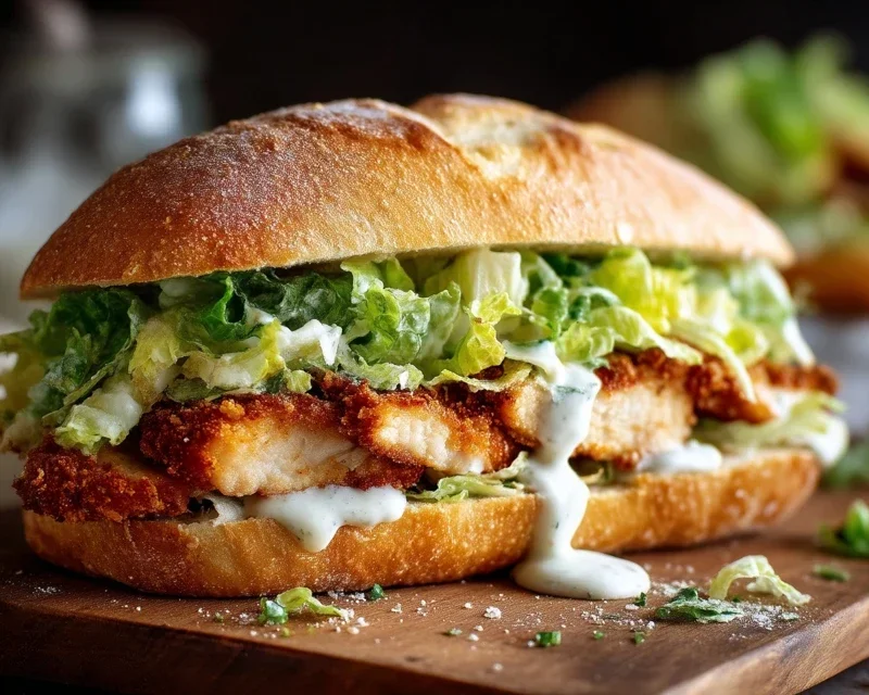 Crispy Chicken Caesar Sandwich