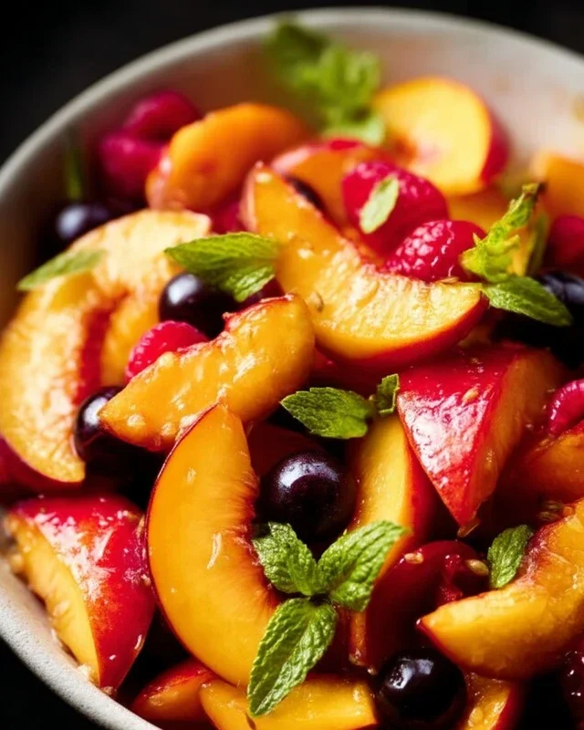 Summer Peach Fruit Salad