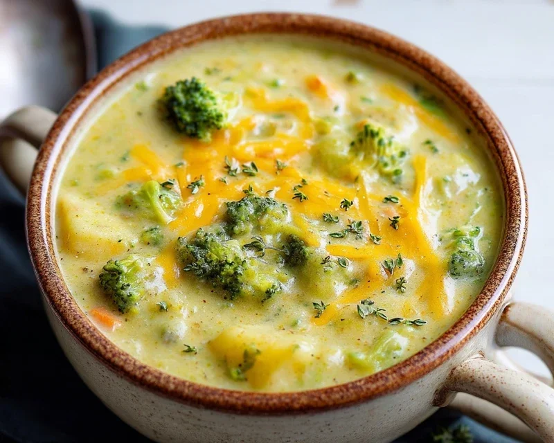 Broccoli Potato Cheese Soup Recipe