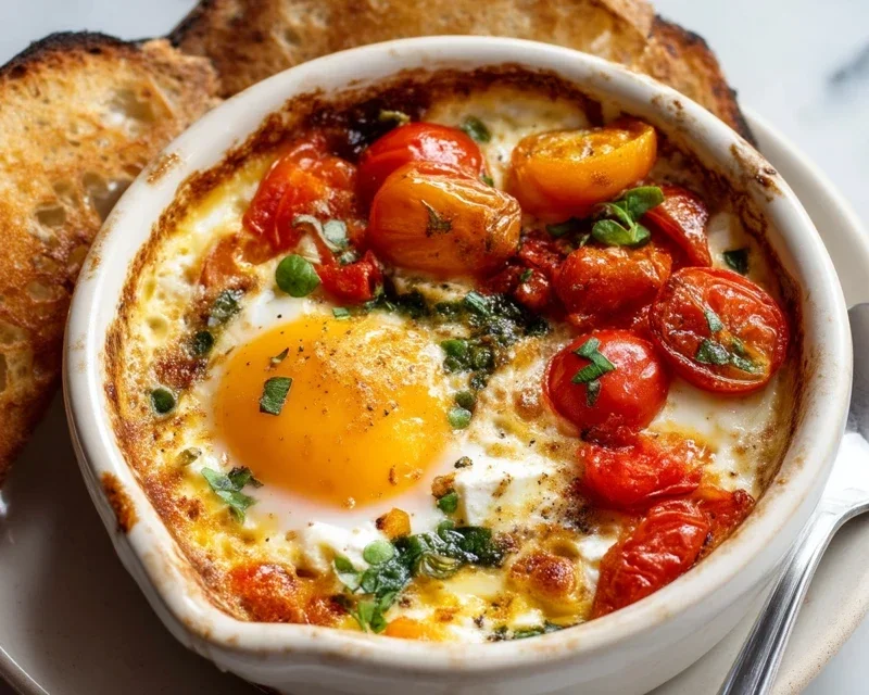 Baked Feta Eggs