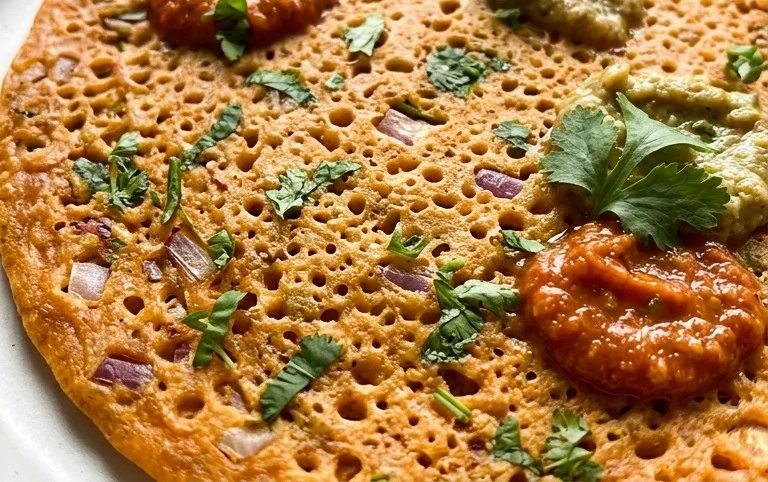 Masoor Dal Chilla | Savory Red Lentil Pancakes