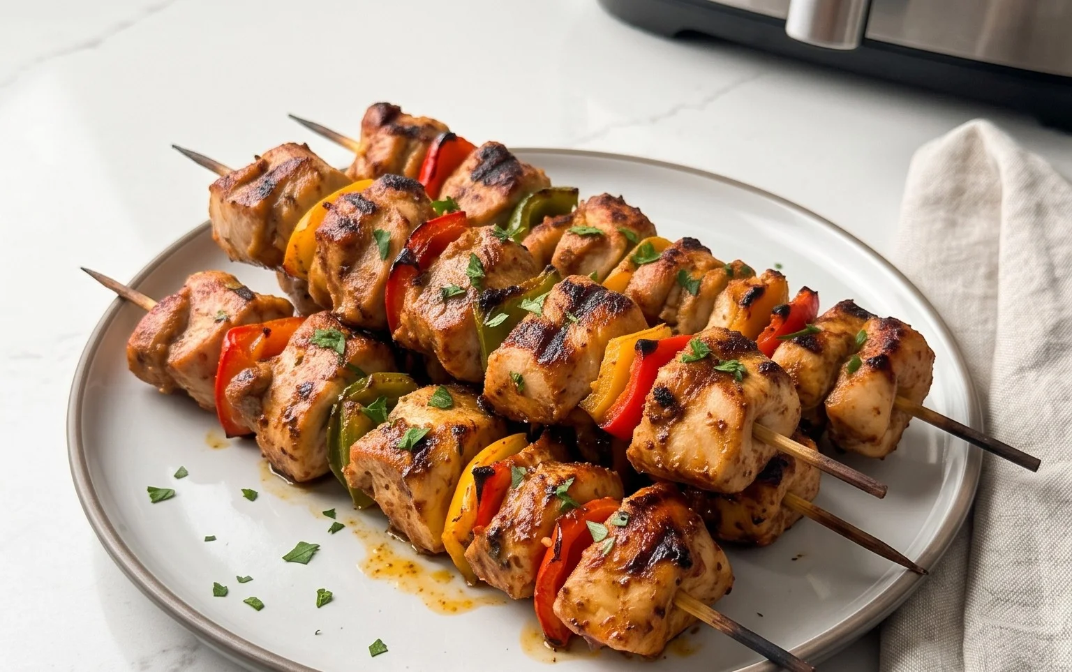 Air Fryer Chicken Skewers (VIDEO)