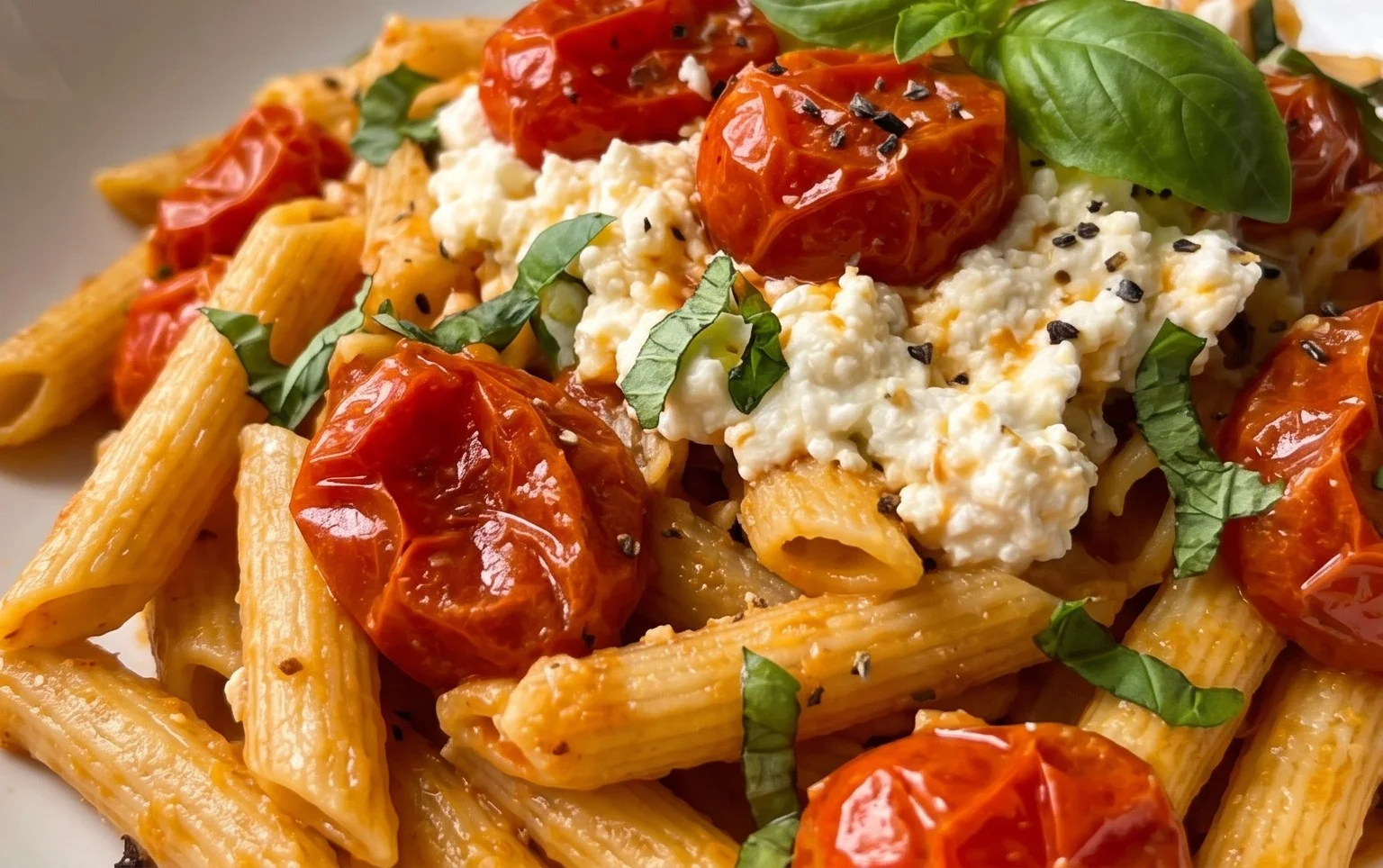 Roasted Tomato and Garlic Ricotta Pasta