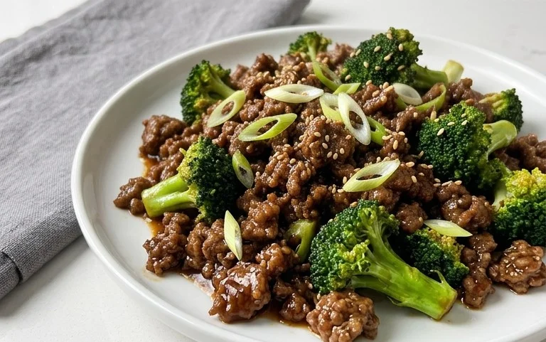 Ground Beef and Broccoli