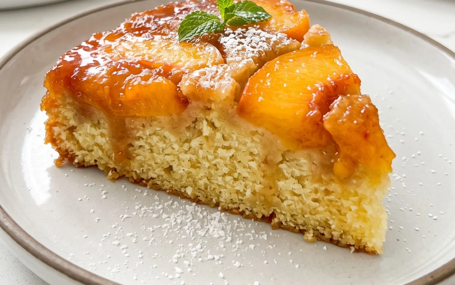 Peach Upside-Down Cake Recipe
