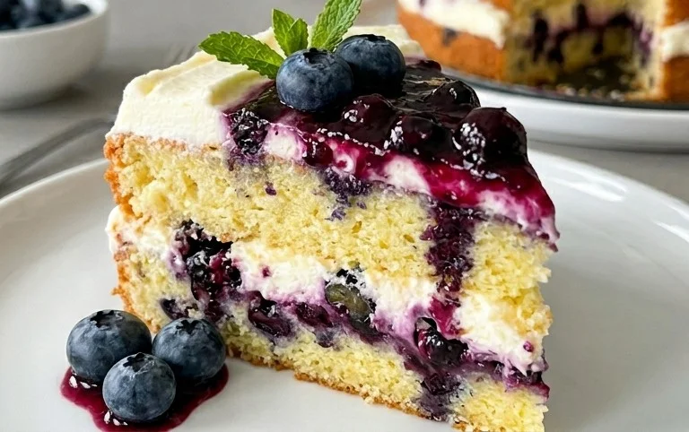 Nova Scotia Blueberry Cream Cake