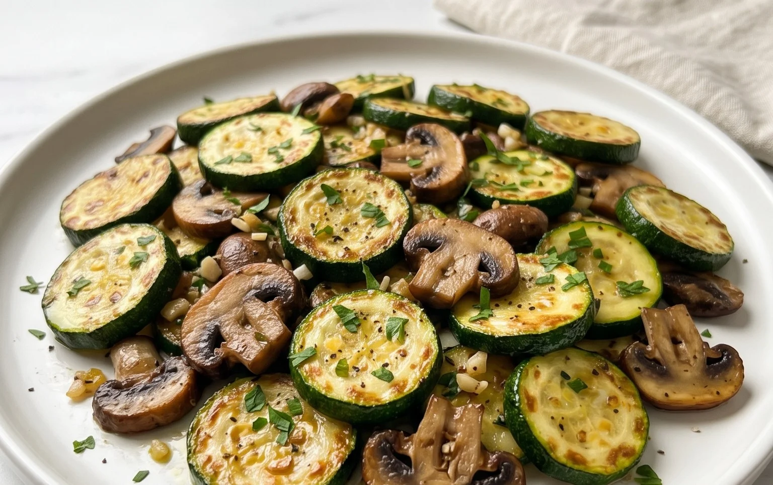 Skillet Zucchini and Mushrooms